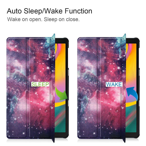 Slim Fit Cover Till Samsung Galaxy Tab A 10.1 2019 - Galaxy Pattern multifärg