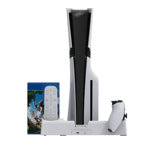 Til Sony PS5 Slim PS5 Pro Kølestander Ladestation Opbevaringsstander Grey