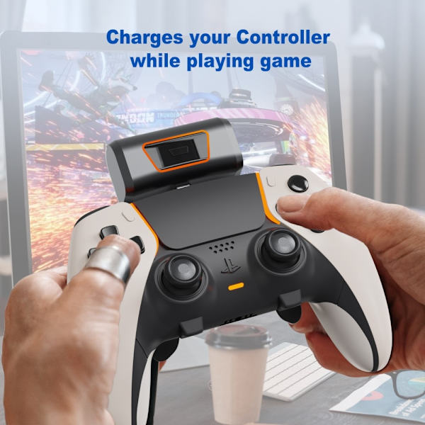 PS5 Playstation 5 Kontroll 2000mAh PowerBank Externt batteri Svart