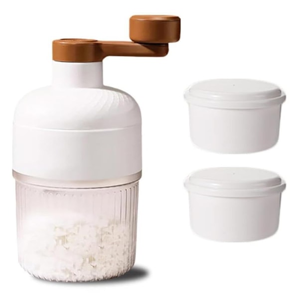 Shaved Ice ismaskin Ice Crusher med 2st iskub-brickor Vit