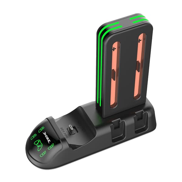DOBE opladningsdock kompatibel med Nintendo Switch / 2 / Pro / 2 Pro / OLED Black