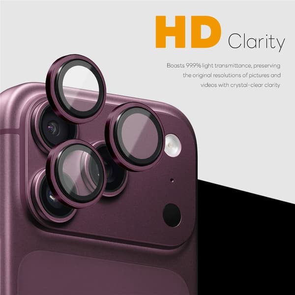 NORTHJO Kameralinsebeskyttelse til iPhone 18 Pro / 18 Pro Max Purple
