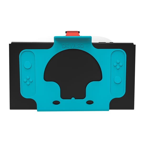 VR-headset med varmeavledende hodebånd og VR-briller kompatible med Nintendo Switch Blue