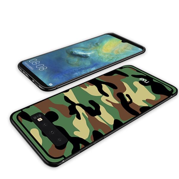 NXE Camouflage Pattern TPU Kansi - Samsung Galaxy S10 - Army Vihreä Green