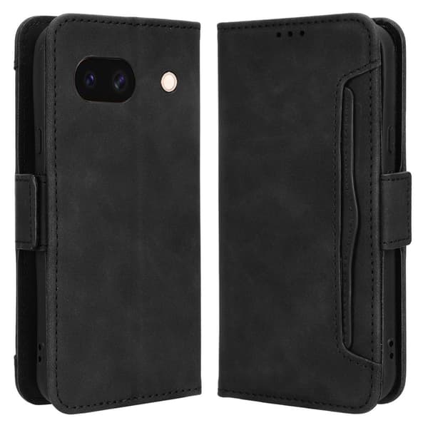 Till Google Pixel 8a Plånboksfodral med korthållare - Svart Svart