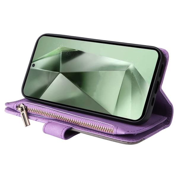 KT Multifunksjons Serie-5 Telefonveske for Samsung Galaxy S24 FE Purple