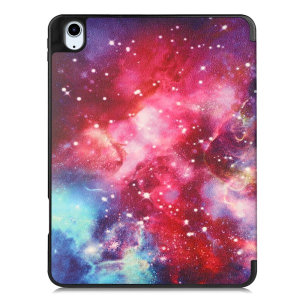 iPad Air 11 (2024) Kolminkertainen Teline Tabletin Suojakuori Kynäpidikkeellä - Galaxy Multicolor