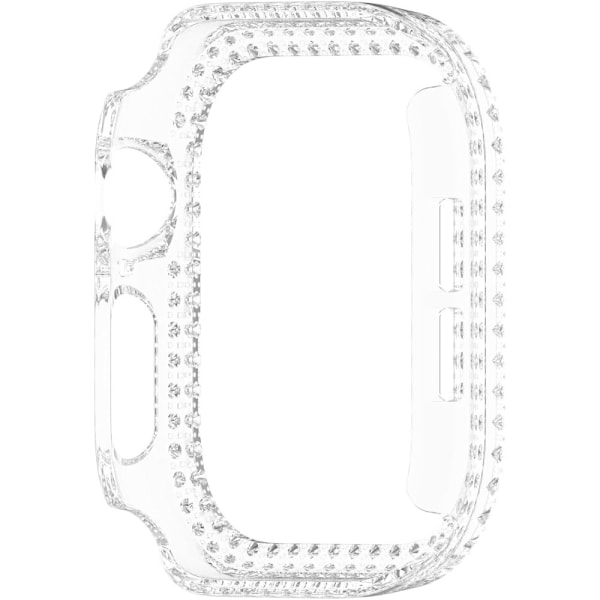 For A Watch Series 10 42mm Case Cover Frame Bling Rhinestone Decor - Gennemsigtig Transparent