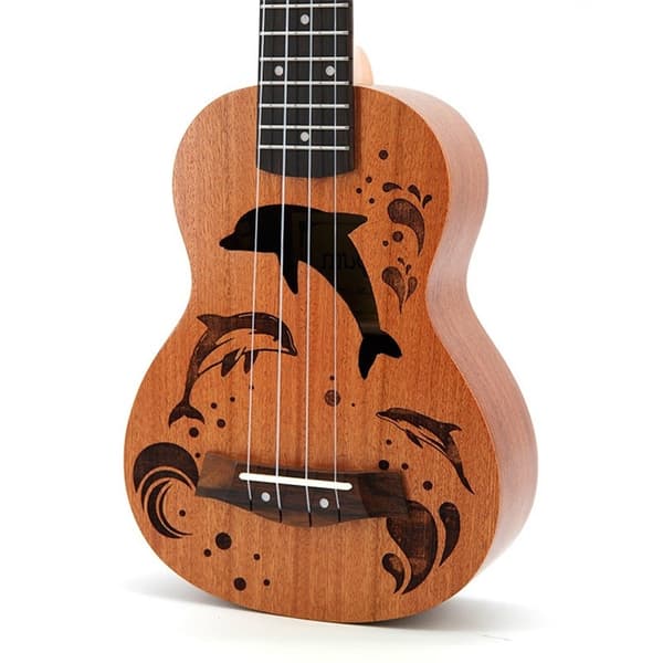 Sapele Ukulele 4-strängad Musikinstrument Brun