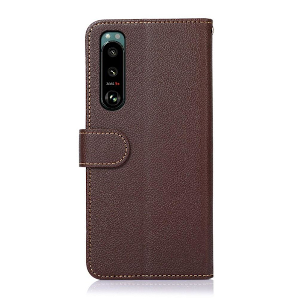 KHAZNEH Sony Xperia 5 III Plånboksfodral Brun Brun