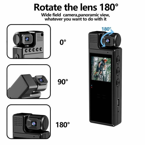 Udendørs sport konference kamera WiFi HD Night Vision - kamera Black