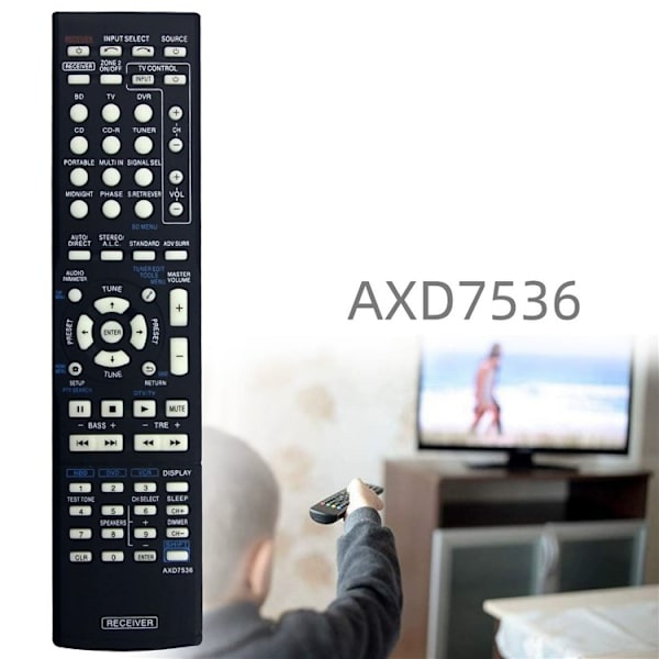 Fjernkontroll Utskiftning for AXD7536 for Pioneer AV-receiver Stereo System Black