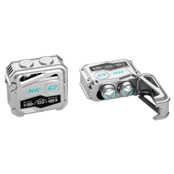 MK47 Mechanical Gaming Bluetooth In-ear Headset - Sølv Silver