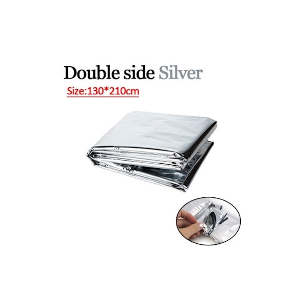 hätähuopa Survival Rescue First Aid Foil Lämpöpeite 130x210cm Silver one size