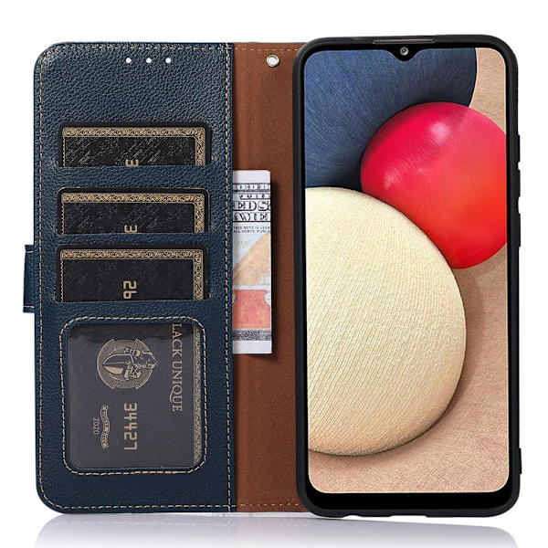 KHAZNEH Plånboksfodral till Google Pixel 7 Pro - Blå/Brun Blå