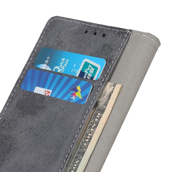 Retro Vintage Plånboksfodral till Pixel 6A - Grå grå