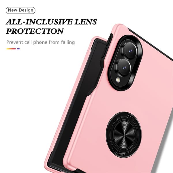 Hybridtelefonfodral med ringhållare till Samsung Galaxy Z Fold8 Rosa