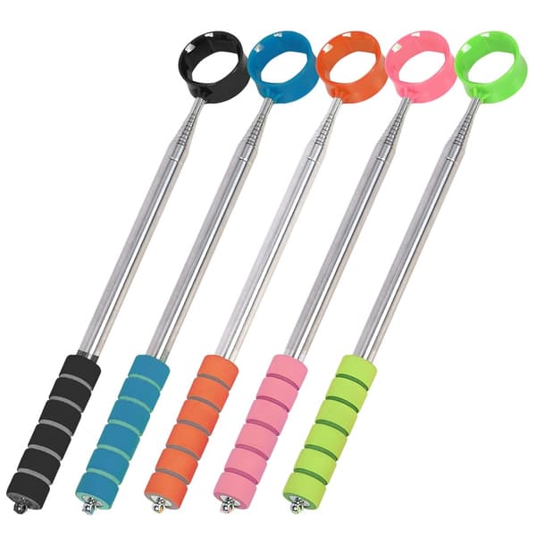 Golf Golfboll Golfbollsgripare Rostfritt stål 2,7m teleskopisk plockare Silver