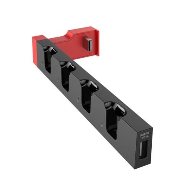 Kompatibel med Nintendo Switch IPEGA JoyCon 4 slots Dock - opladerindikator Black