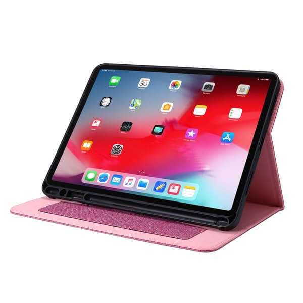 Til iPad Air 13 (2024) Tabletetui Dækstofstruktur Pink