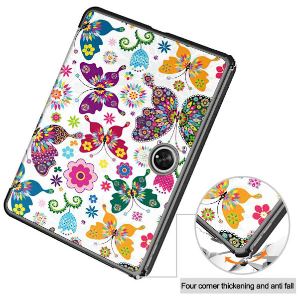 Til OnePlus Pad Trifold Stand Tabletcover - etui - Sommerfugle Multicolor