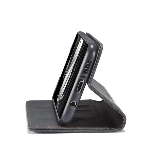 CASEME Retro lompakkokotelo Xiaomi Redmi Note 9 Prolle Black