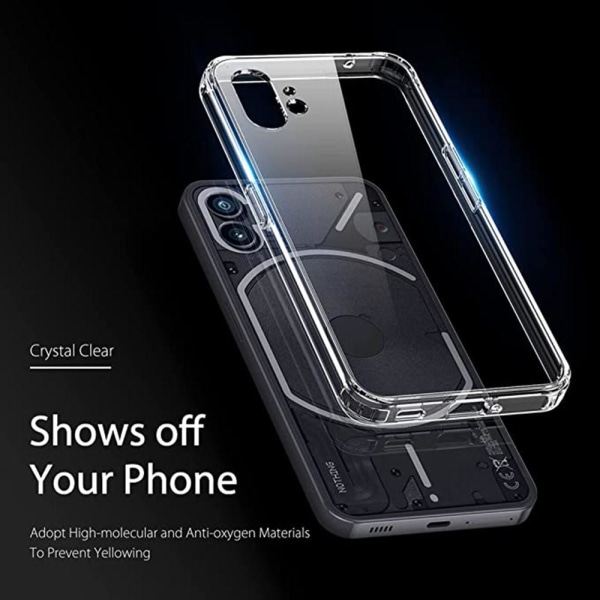 For Nothing -puhelin (1) 5G TPU+PC Anti-Drop -puhelinkotelo Iskunkestävä kristallinkirkas suojakansi Transparent