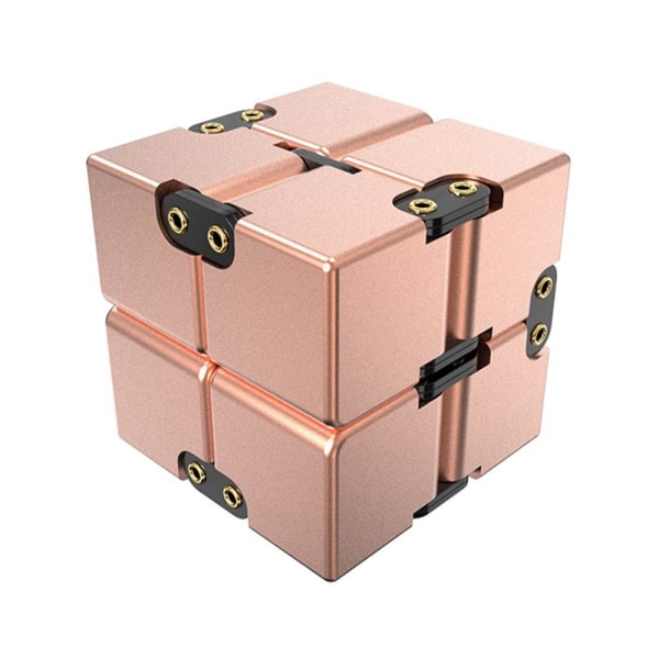 Fidget Toy Infinite Cube Stressaflastende Flip-blok - Rose Gold Pink gold