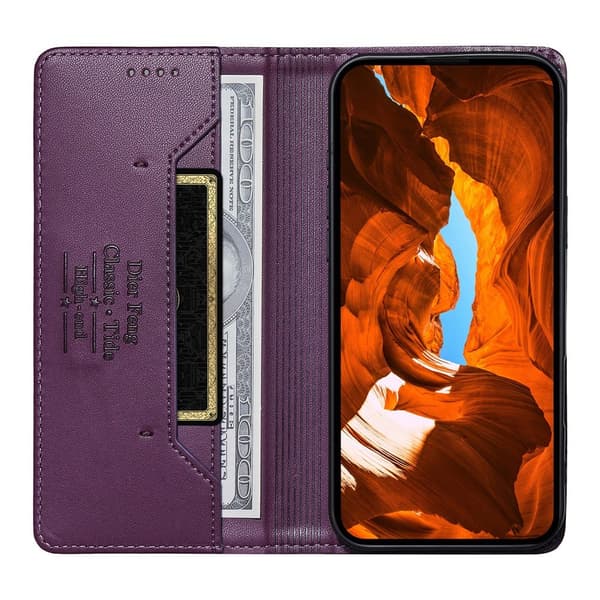 DIERFENG Lommebokdeksel med Hjørnelogo til Google Pixel 11 Pro XL Purple