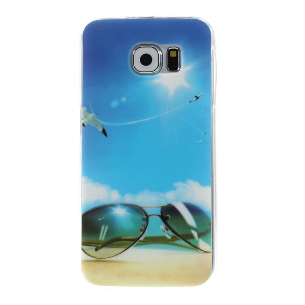 TPU-suoja Samsung Galaxy S6 - sininen taivas ja lasit Transparent