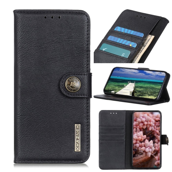 KHAZNEH Xiaomi Redmi 13C Wallet Case Cover Shell Black