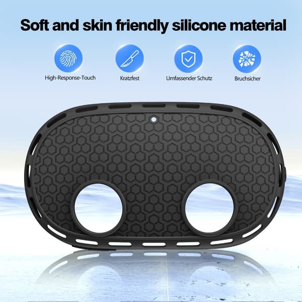 Til Meta Quest 3S beskyttende etui VR Headset Silikone Cover - Sort Black