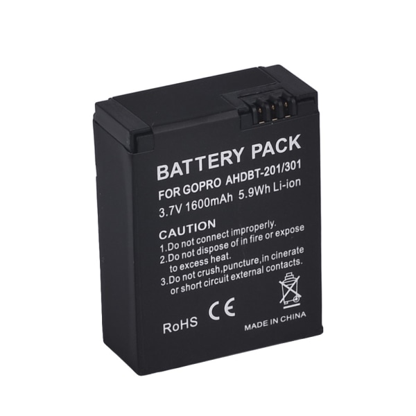 1600mAh AHDBT-201 AHDBT-301 Batteriudskiftning til GoPro Hero 3 3+ Black