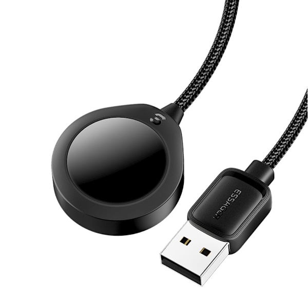 ESSAGER USB-kabel for A Watch Magnetisk ABS Vann-dråpeformet Trådløs Lader Black