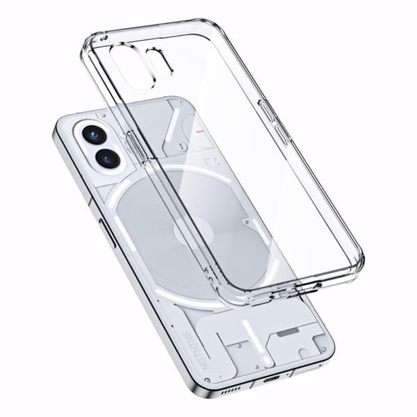 For Nothing Phone (2) + Akryl Anti-fall Telefondeksel Transparent