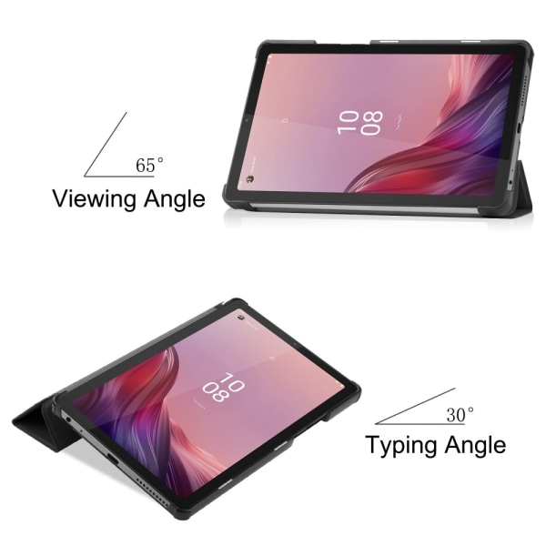 Til Lenovo Tab M9 Trifoldet Stativdæksel - Sort Black