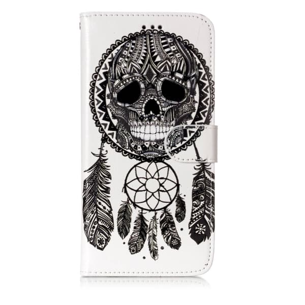 Samsung Galaxy S9 Plus Lompakkokotelo - Skull Dream Catcher Multicolor