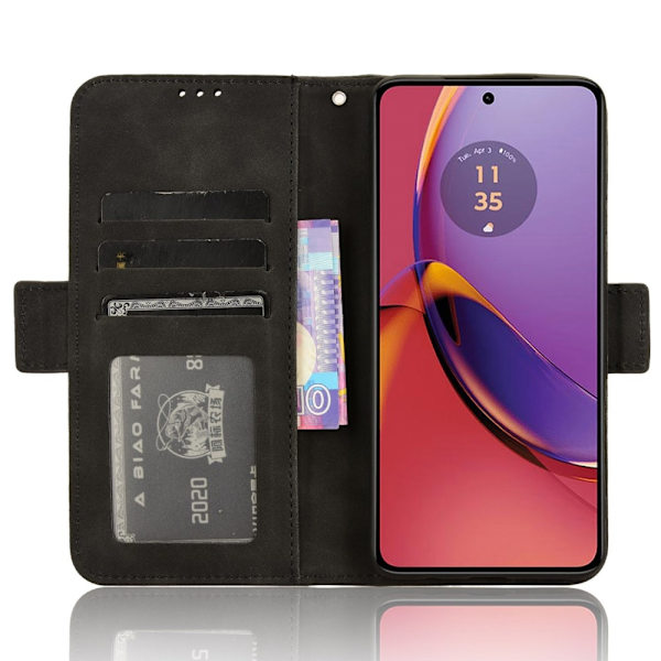 Motorola Moto G84 Plånboksfodral med korthållare  - Svart Svart