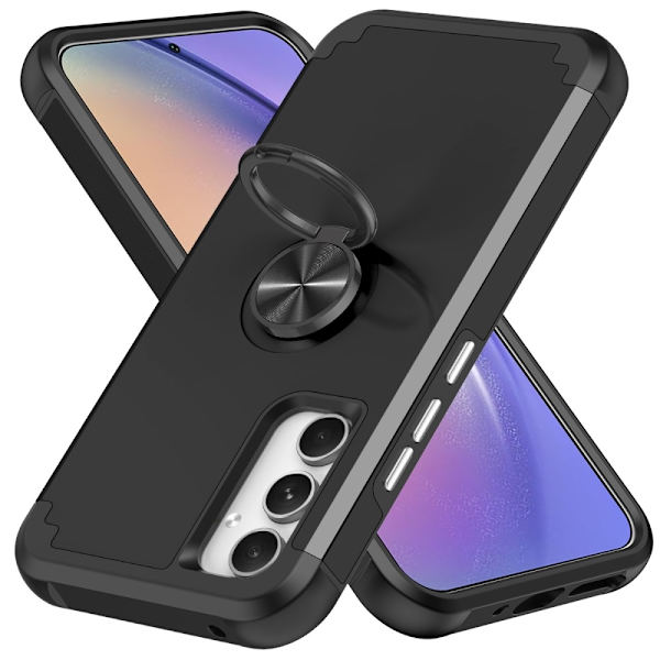 Samsung Galaxy A15 Sormirengas Sivutuen Hybridikotelo Black