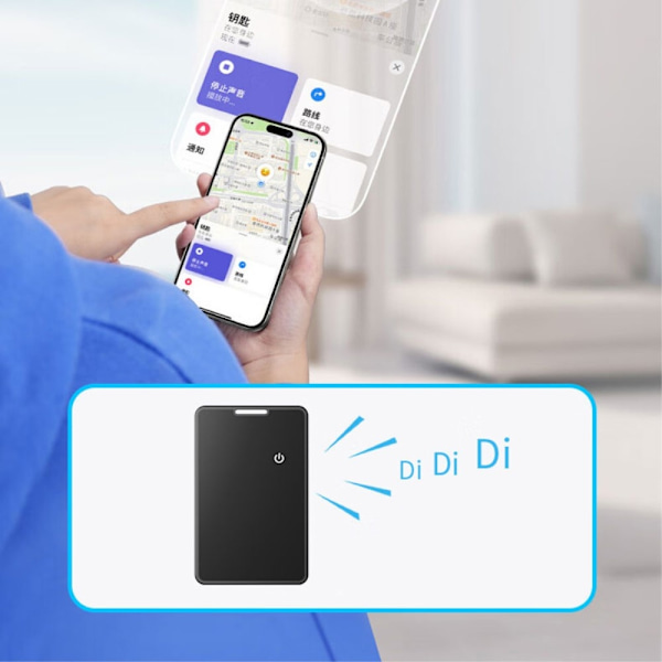 Tracker för Husdjur Bil Plånbok Anti-förlorad Bluetooth Spårare A Find My Svart