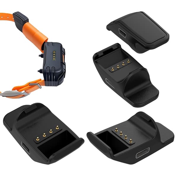 Lade adapter for Garmin PT10 TB10 TT15mini T5mini PT6 hundehalsbånd Black