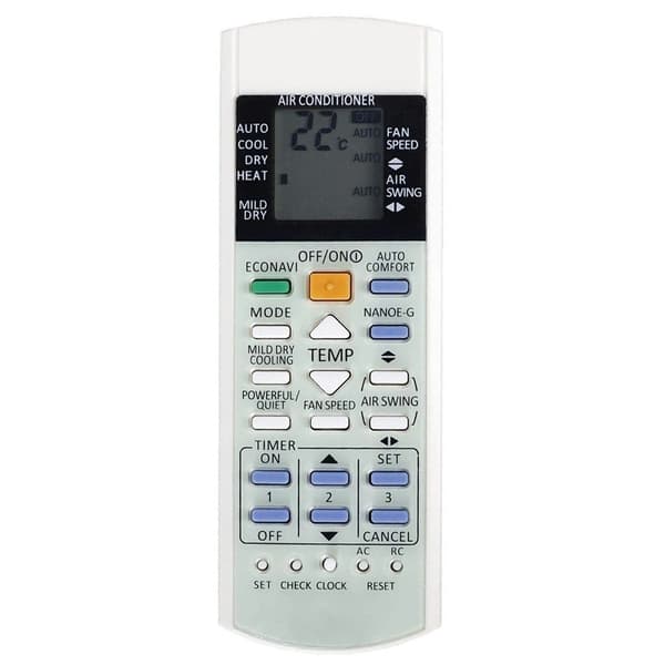 Fjärrkontroll Ersättning för A75C3706 Panasonic Air Conditioner Vit