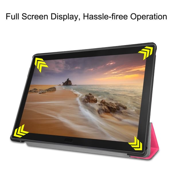 Tri - fold Stand Kansi - Lenovo Tab E10 - Rose Multicolor