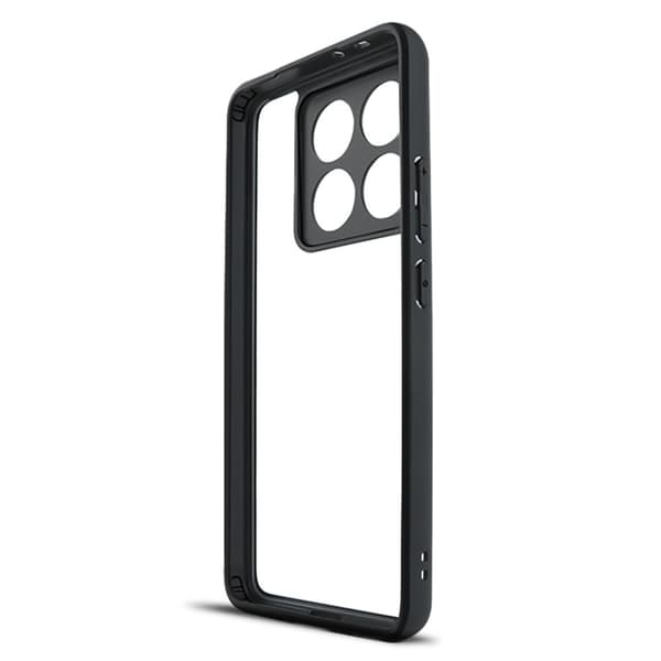 For Xiaomi 14T Hybriddeksel PC+TPU Telefonbakside - Svart Transparent