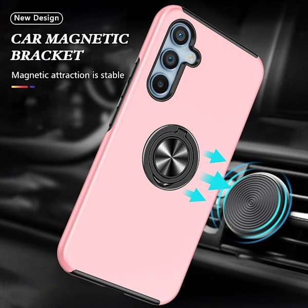 Samsung Galaxy S24+ Finger Ring Stativ Hybrid Deksel Pink