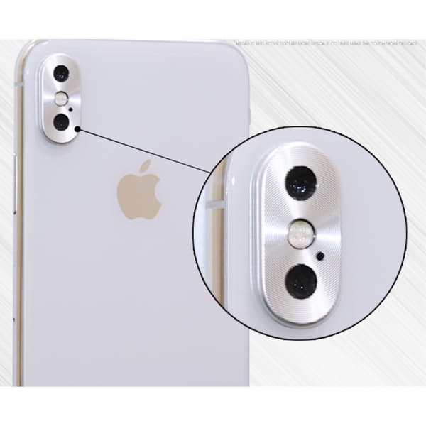 Beskyttende kameralinse til iPhone X - Sølv