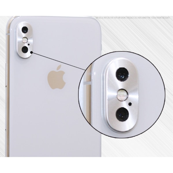 Skyddande Kamera lins till iPhone X - Silver