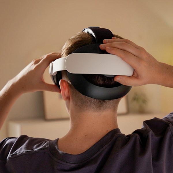Til Meta Quest 3/3S hovedrem VR Headset Blød pude hovedbøjle Trykreducerende Grey