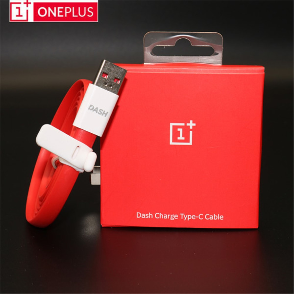 ONEPLUS 1,5 m Dash Charge Type-C fladkabel 4A USB hurtigopladningsdatakabel Red