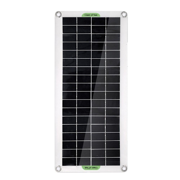 30W Bærbar Solcellepanel Solladningsregulator for Bil Båt Camping Black